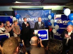 Doug Holyday is seen at his victory party in Etobicoke on Aug. 1, 2013. (Katie Simpson/CP24)