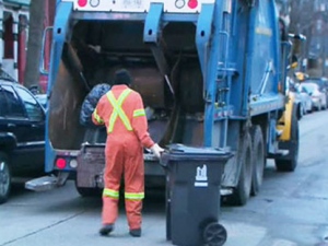 City crews collect garbage in this file photo. (CTV)