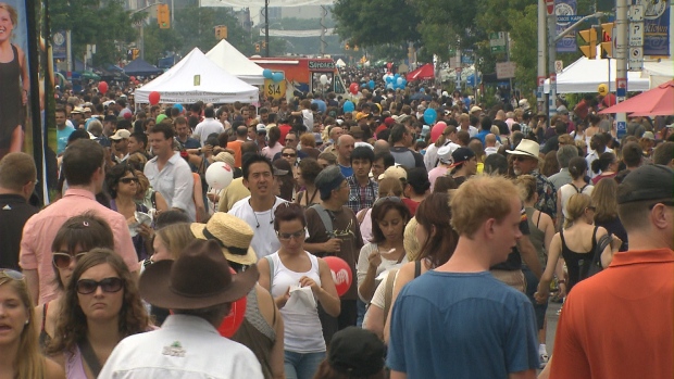 People attend Taste of the Danforth in this file photo.