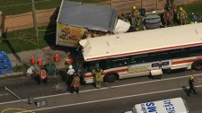 TTC bus crash Steeles Avenue