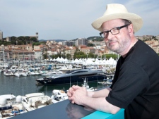Director Lars Von Trier poses for portraits after an interview with the Associated Press promoting the film Melancholia at the 64th international film festival, in Cannes, southern France, Wednesday, May 18, 2011. (AP Photo/Joel Ryan)