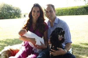 Prince William, Kate, Prince George portrait