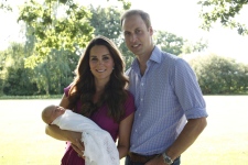 Prince William, Kate, Prince George portrait