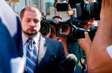 Constable James Forcillo leaves court after bail
