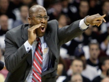 In this May 3, 2010 file photo, then Cleveland Cavaliers coach Mike Brown screams at his team in the third quarter of Game 2 against the Boston Celtics in the second round of an NBA basketball playoff series in Cleveland. A person with knowledge of the discussions says the Los Angeles Lakers are in serious talks with former Cleveland coach Mike Brown about their coaching vacancy. The person spoke to The Associated Press on Wednesday, May 25, 2011, on condition of anonymity because the Lakers' coaching search isn't complete yet. (AP Photo/Mark Duncan)