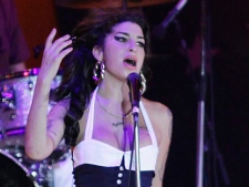 British artist Amy Winehouse performs in concert in Sao Paulo, Brazil, Saturday Jan. 15, 2011. (AP Photo/Nelson Antoine)