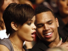 Rihanna and Chris Brown are seen at the MTV Movie Awards on Sunday June 1, 2008 in Los Angeles. (AP / Matt Sayles)