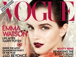 This magazine cover image released by "Vogue," shows actress Emma Watson on the July 2011 issue of "Vogue." (AP Photo/Vogue)