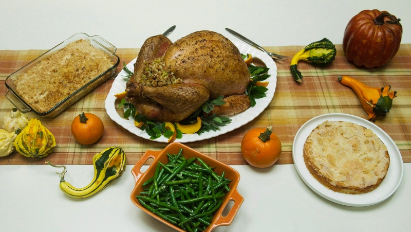 A Thanksgiving turkey dinner is shown in Toronto on Tuesday, Sept. 25, 2012. (Nathan Denette / THE CANADIAN PRESS)
