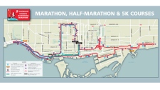 Toronto Waterfront Marathon map