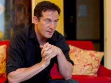Harry Potter cast member Jason Isaacs who portrays Lucius Malfoy speaks during an interview with The Associated Press in London, Tuesday, July 5, 2011. (AP Photo/Matt Dunham)
