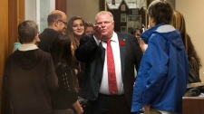 Rob Ford, kiss, media, reporters