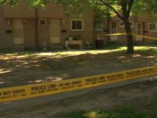 Police tape marks the scene of a shooting in Scarborough on Wednesday, July 13, 2011. 