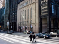 The Toronto Stock Exchange (TSX) on Bay Street is shown in this March 23, 2009 photo. (THE CANADIAN PRESS/Chris Young)