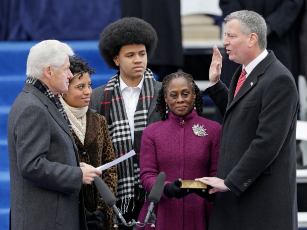 Bill de Blasio sworn in as 109th mayor of NYC