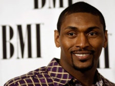 Los Angeles Lakers' Ron Artest arrives at the 59th Annual BMI Pop Music Awards in Beverly Hills, Calif., Tuesday, May 17, 2011. A judge in Los Angeles will consider, Friday Aug. 26, 2011, whether to allow the Los Angeles Lakers forward to change his name to Metta World Peace. (AP Photo/Matt Sayles)