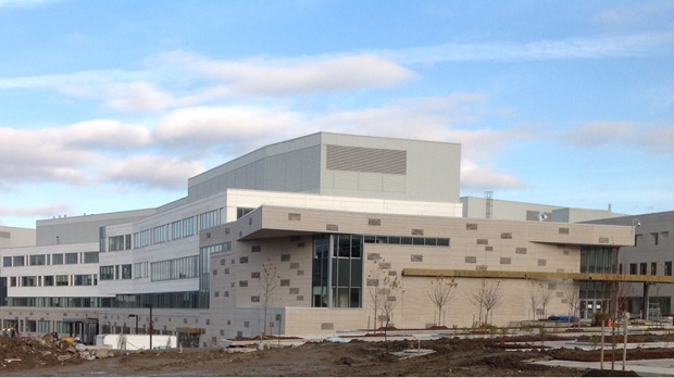 An exterior photo of The Margaret and Charles Juravinski Centre for Integrated Healthcare. Photo provided by St. Joseph's Healthcare Hamilton.