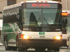 A GO Transit bus is shown in this photo.