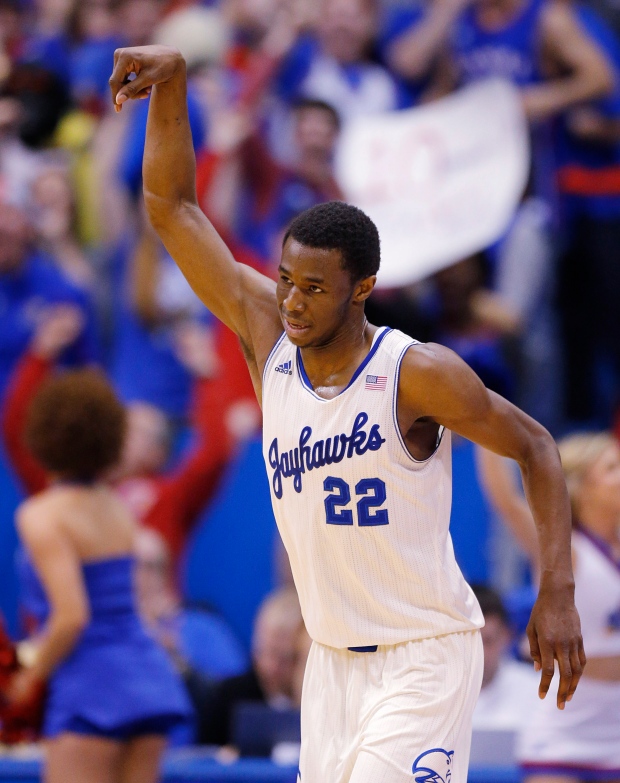 Wiggins helps Kansas to share of Big 12 title