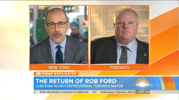Mayor Rob Ford on 'Today Show'