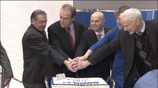 Deputy Mayor Norm Kelly, birthday cake,