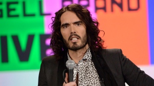 This March 21, 2013 photo released by FX shows Russell Brand, host of the FX series 'Brand X with Russell Brand.' (AP / FX, Ellis O'Brien)