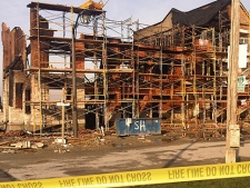 A townhouse complex under construction in Ajax was destroyed by fire Sunday, Oct. 10, 2011.