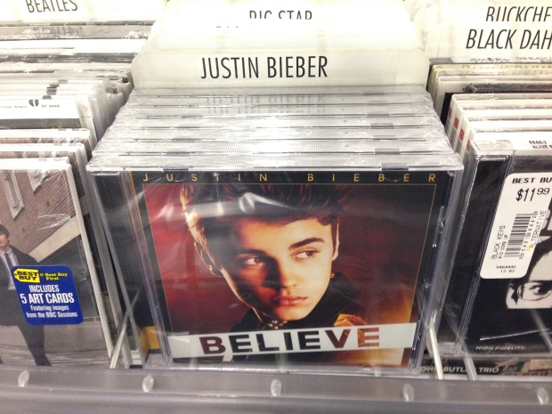 Fake Bieber albums planted in stores