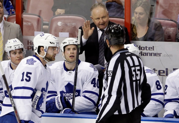 Toronto Maple Leafs head coach Randy Carlyle
