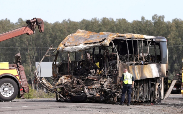 couple say bus was on fire before crash