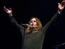 Ozzy Osbourne performs in concert in Sao Paulo, Brazil, Saturday April 2, 2011. (AP Photo/Andre Penner)