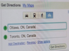 A image of Google Maps appears in this file photo. (THE CANADIAN PRESS/Pawel Dwulit)