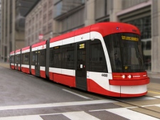 This handout image from the TTC shows its streetcar of the future.