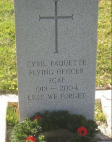 Second World War Vet Cyril Paquette is buried in the Veterans section of St. Peters Cemetery in London, Ont. 