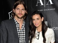 In this June 9, 2011 file photo, actors Ashton Kutcher and Demi Moore attend the first annual Stephan Weiss Apple Awards at the Urban Zen Center in New York. Moore is ending her marriage to Ashton Kutcher. The 49-year-old actress said Thursday, Nov. 17, 2011, that �it is with great sadness and a heavy heart that I have decided to end my six-year marriage to Ashton.� (AP Photo/Evan Agostini)