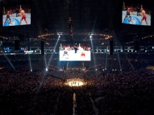 A general view of the Rogers Centre as Georges St- Pierre defends his welterweight title against Jake Shileds during UFC 129 in Toronto on Saturday, April 30, 2011. (THE CANADIAN PRESS/Chris Young)