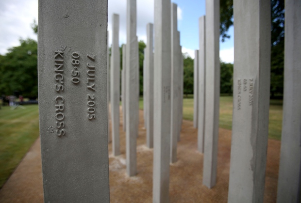 London bombing memorial defaced