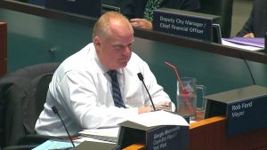 Toronto Mayor Rob Ford attends a special council meeting Monday, July 7, 2014.