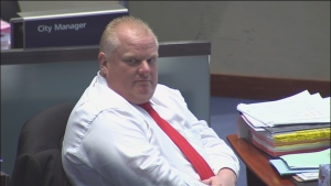 Toronto Mayor Rob Ford attends a council meeting Wednesday, July 9, 2014.