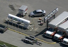 A Scarborough U-Haul re-fill station was shut down after its propane facility was found to have a small leak on Thursday, Aug. 21, 2008.
