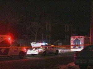 Police are shown at the scene of a fatal shooting in Scarborough early Sunday morning. (CP24)