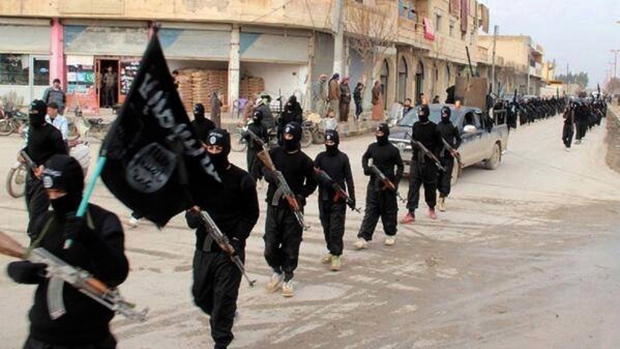 Islamic State fighters in Raqqa, Syria