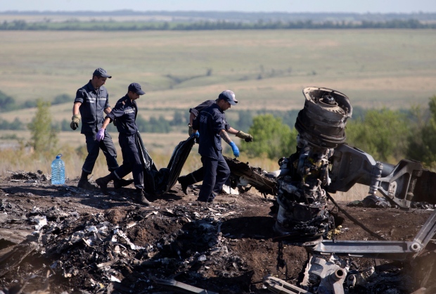 workers find more bosies from MH17 plane crash