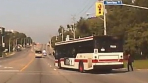 TTC bus runs red 