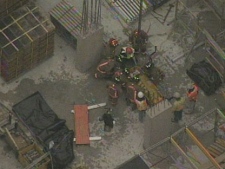Emergency crews on the scene of an industrial accident Thursday morning. (CP24)