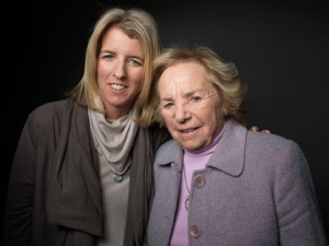 Rory Kennedy, left, and Ethel Kennedy pose for a portrait during the 2012 Sundance Film Festival on Sunday, Jan. 22, 2012, in Park City, Utah. (AP Photo/Victoria Will)