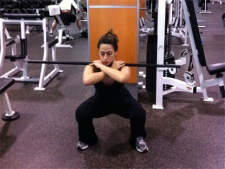 Learning to front squat without a weight. Slowly but surely reaching my fitness goals.
