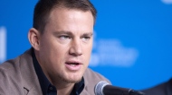 Actor Channing Tatum speaks during a press conference for "Foxcatcher" at the 2014 Toronto International Film Festival in Toronto on Monday, Sept. 8, 2014. THE CANADIAN PRESS/Hannah Yoon