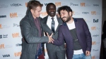 Actors Hayden Christensen, from left, and Aliaune “Akon” Thiam and director Sarik Andreasyan arrive at the premiere of "American Heist" at the Princess of Wales Theatre during the 2014 Toronto International Film Festival on Thursday, Sept. 11, 2014, in Toronto. (Photo by Arthur Mola/Invision/AP)