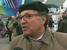 NDP MPP Rosario Marchese is shown at the "Save Ontario Place" rally Saturday morning. (CP24)
